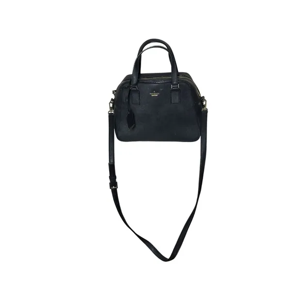 Kate Spade New York Black Saffiano Leather Satchel Crossbody Top Handle Bag - Image 13