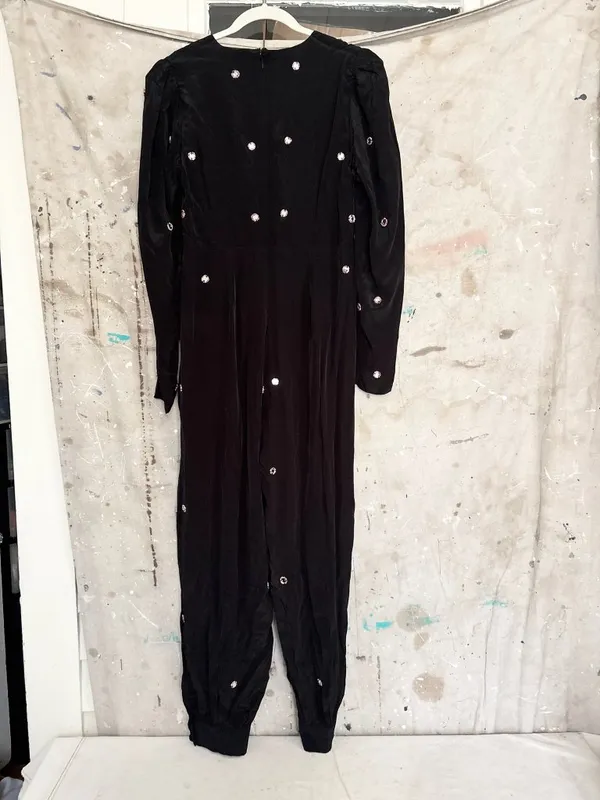 Farm Rio Black Mirror Embroidered Jumpsuit - Image 6