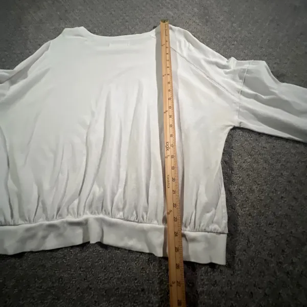 We The Free Free People Top Womens XS‎ White Long Sleeve Relaxed Ribbed Hem - Image 11