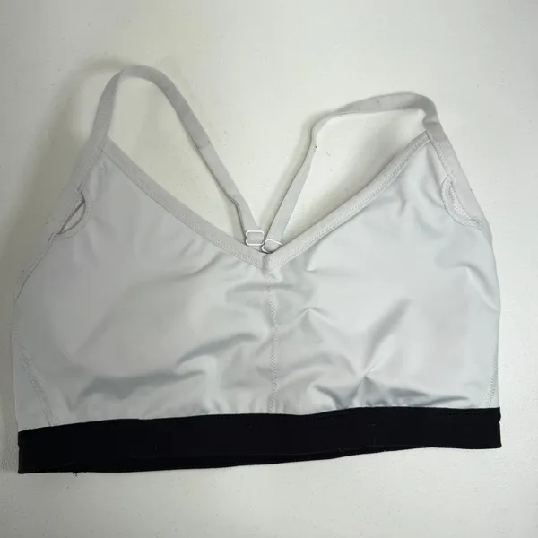 NIKE XL Small Dri-Fit Indy Light Support Sports Bra White Swoosh Logo Women's - Image 6