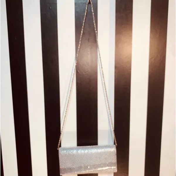 Chainmail Metal Silver Evening Bag 90s Vintage 1994 Like New - Image 4