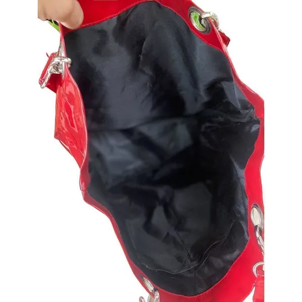 Cheerleader Red patent shiny tote bag - Image 9