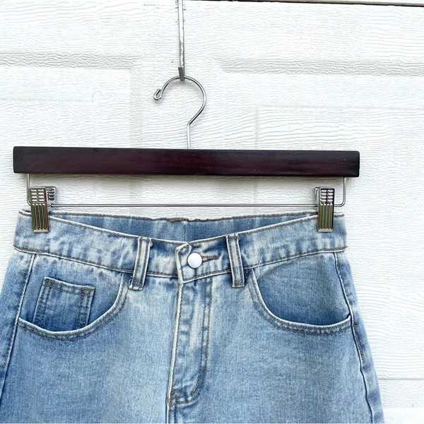Savanna Jane Womens Shorts Rhinestone Tassel Blue Jean Denim Hippie Size Small - Image 4