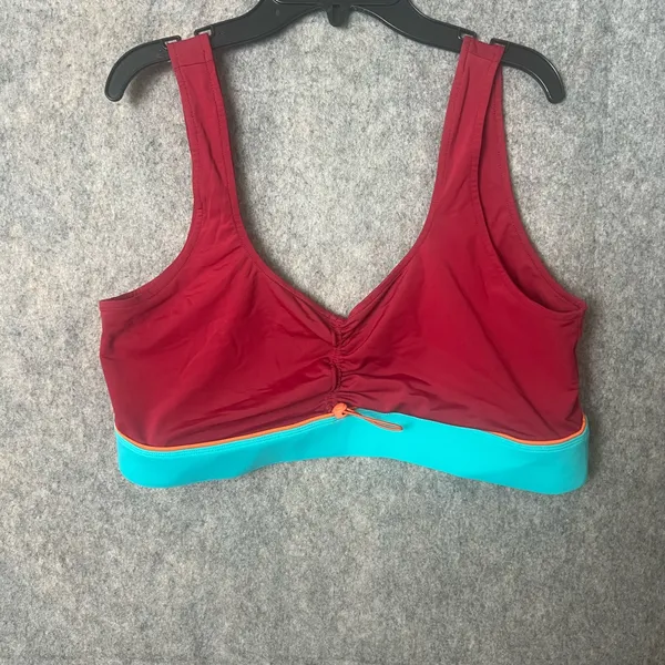 Fabletics‎ Women's XL Red Teal Fiona Low impact Sports Bra - Image 2