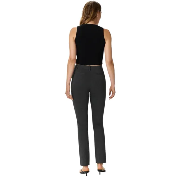 Quince Gray Ponte Straight Leg Pants Stretch Pull On Workwear Business Size M - Image 2