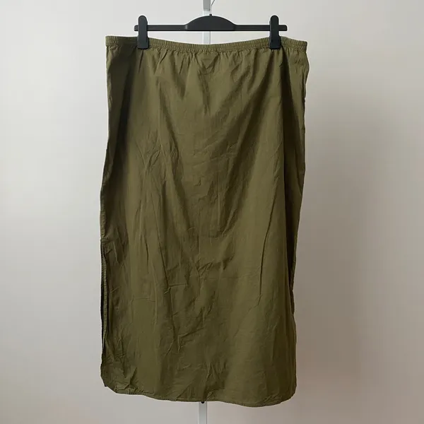Venezia Jeans Cotton Boho Lagenlook Embroidered Beaded Maxi Skirt 18/20 Green - Image 5