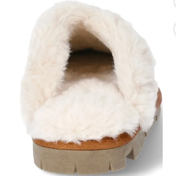 JOYSPUN Womens Faux Suede Soft Fur Slip On Slippers Size 7 Memory Foam New - Image 6