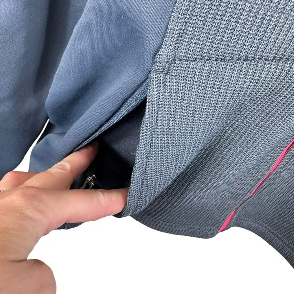 Spyder Gray Neon Pink Core Sweater Full Zip Mock Neck Soft Shell‎ Jacket Size XL - Image 3