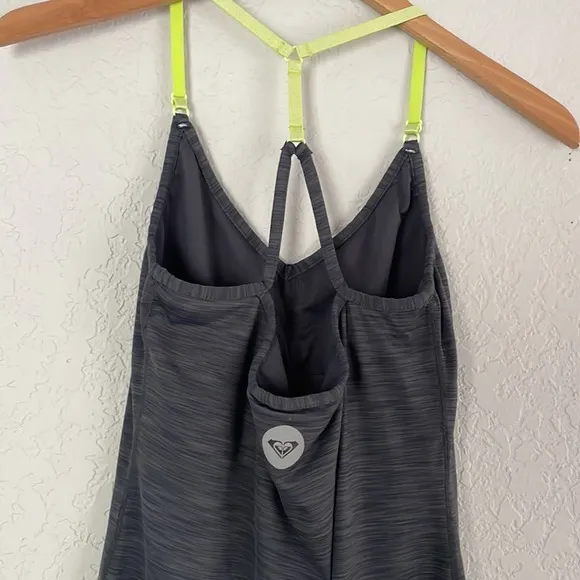 Roxy Gray Athletic Active Halter Strap Top - Image 2