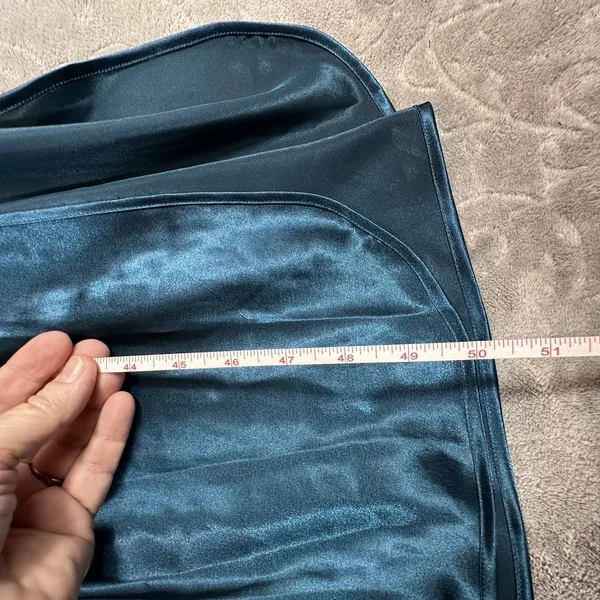 Victoria's Secret Gold Label Teal Satin Lace Nightgown M Lingerie Elegant Vintage - Image 8