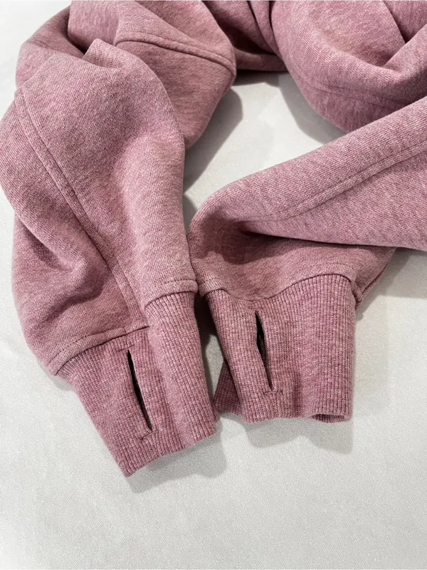 Lululemon Scuba Oversized Half-Zip Hoodie Heathered Pink Taupe Size XS/S Fleece - Image 14