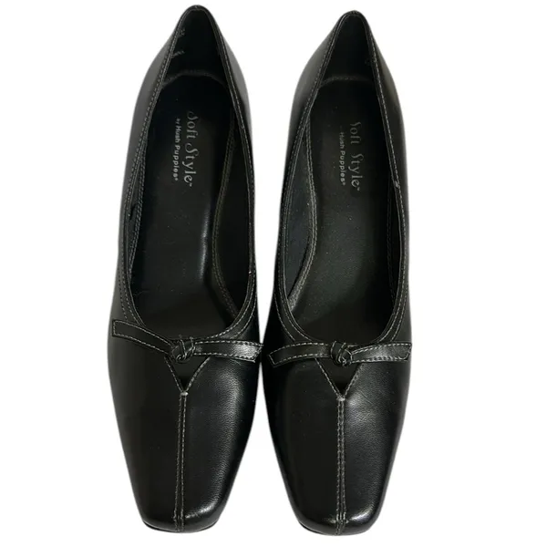 Hush Puppies Soft Style Lea Counter Pocket 2.5 Inch Heel Pump Shoes Square Toe 8 - Image 4