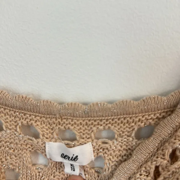 Aerie Crochet Cover Up Mini Dress xl - Image 5