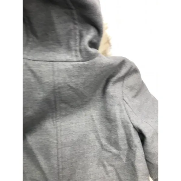 Zara Women‎ Gray Faux Fur Hood Toggle Coat Jacket Size M Classic minimalist - Image 10