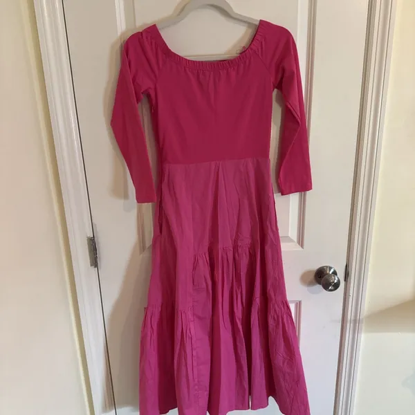Tuckernuck Marissa Midi Off the Shoulder Dress Women's Sz X Small Pink - Image 4