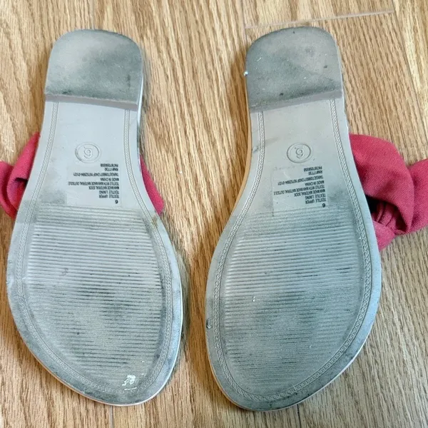 A New Day Pink Bow Thong‎ Sandals Size 6 Coquette Vacation Beach Flats - Image 3
