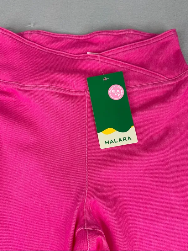 Halara Crossover High Rise Super Flare Leggings Hot Pink XS Petite NWT - Image 2