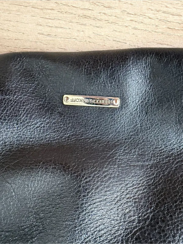 REBECCA MINKOFF MAB Bowery BLACK Trapezoid Leather Satchel Bag AUTHENTIC - Image 3