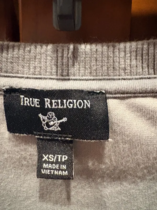 True Religion Glitter Velour Pullover Sweatshirt - Image 4