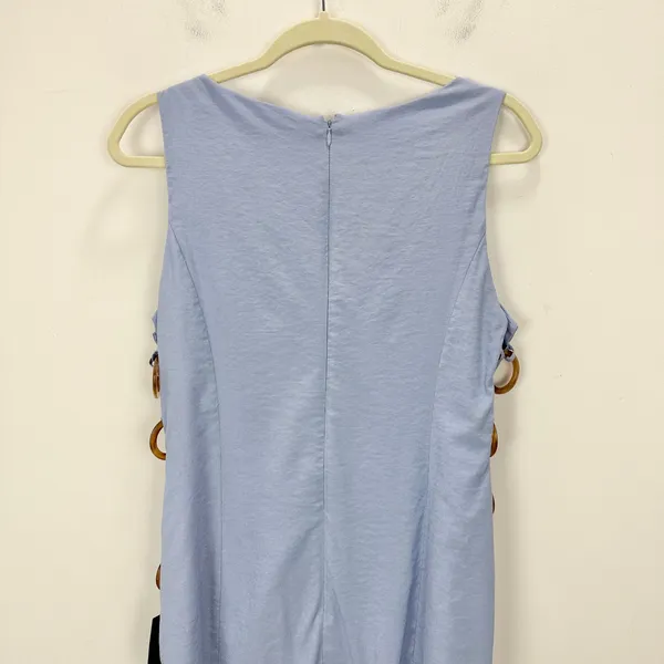 Lulus Decidedly Summery Light Blue Cutout Sleeveless O Ring Mini Dress XL NWT - Image 9