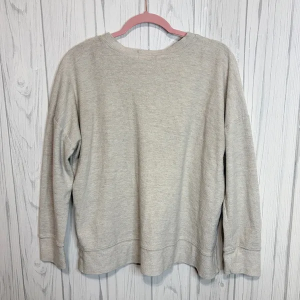 PRETTY REBEL Terry Oversized‎ Crewneck in Oatmeal, Large - Image 5
