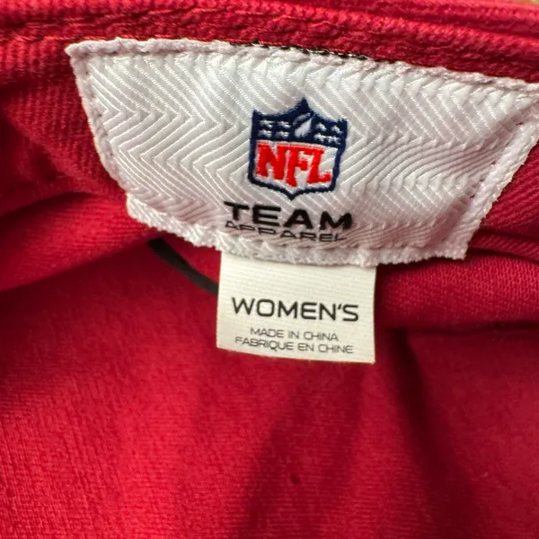 NFL Team Apparel Washington Redskins Womens Red Military Cap Hat Sequin Logo Adjustable - Image 2