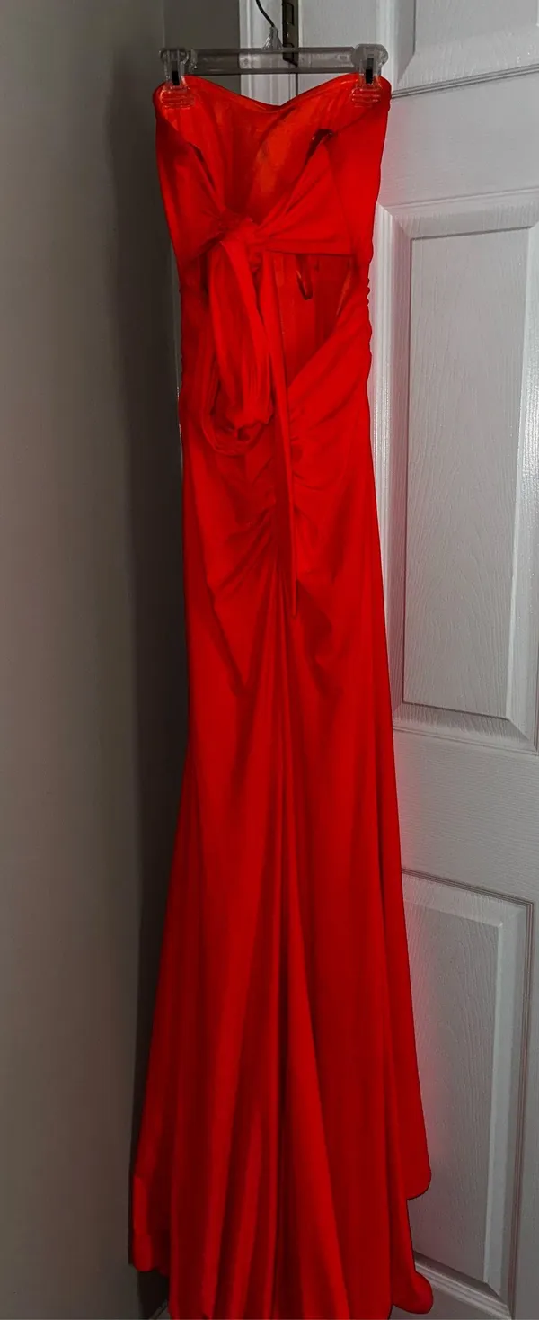 Clarisse Prom Dress Orange - Image 6