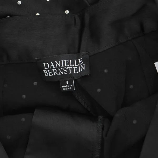Danielle Bernstein Womens Studded Party Wide Leg Pants 7439-0167 Black 4 - Image 4