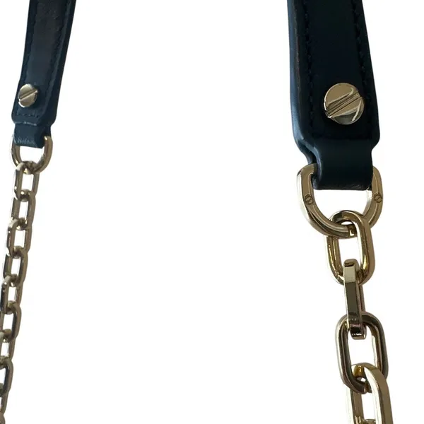 Tory Burch Robinson Patchwork Chain Crossbody Blue Leather Purple Suede‎ - Image 6