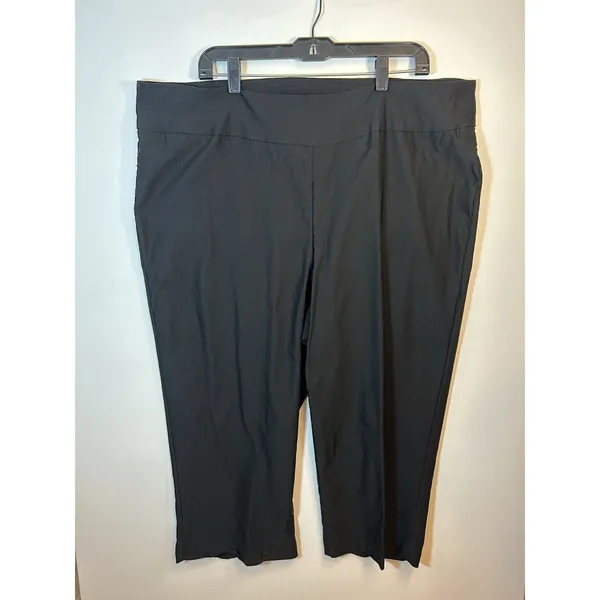 New Directions Curvy Women’s 22W Black Stretch Pull On Capri Pants Plus Size 21” - Image 8