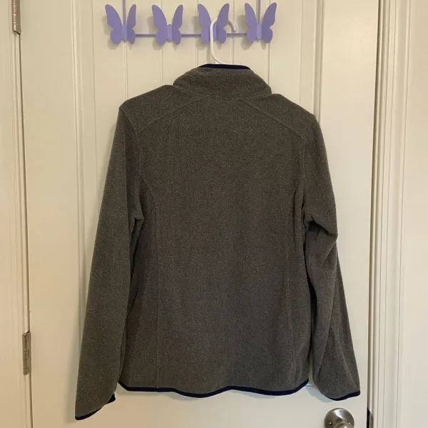 EUC | L.L. Bean women’s gray soft brushed fitness fleece‎ zip jacket — medium - Image 7