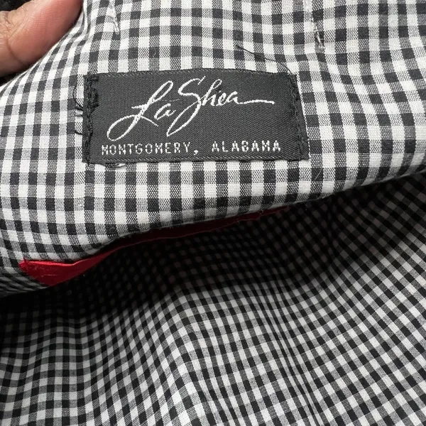 La Shea Georgia Bulldogs UGA Red Bow Gingham Lined Tote Bag Handbag NCAA - Image 5
