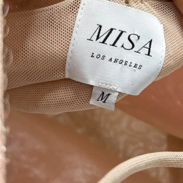 MISA Los Angeles A-Line Sequin Mini Dress Mermaid Euro Summer Ibiza Sz Medium - Image 6