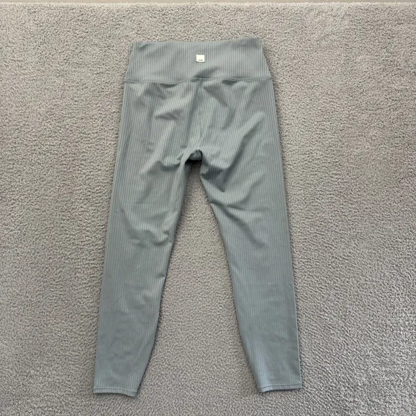 Vuori Inversion Ribbed Leggings Mist Green Athletic Workout Women's Medium x 24 - Image 3