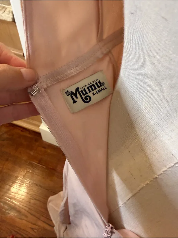 Show Me Your MuMu Dusty Blush V-Neck Maxi Dress Size XS - Image 7