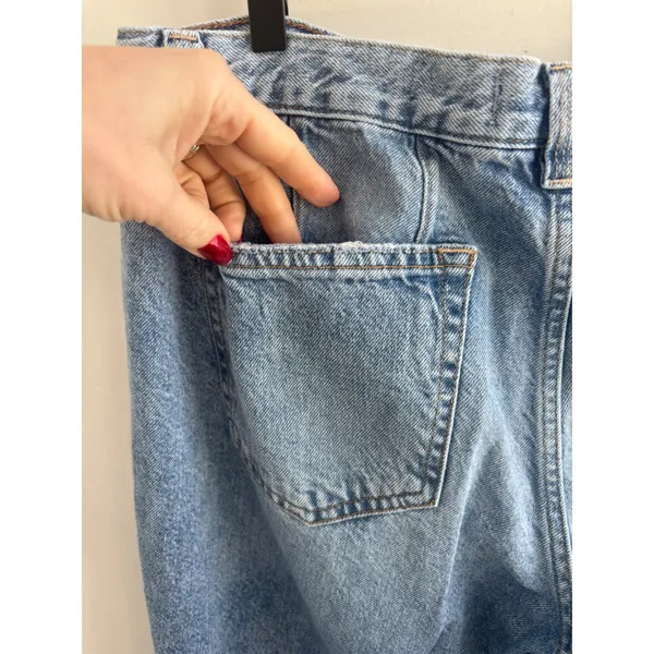 WE THE FREE CRVY‎ SIREN LOW RISE STRAIGHT LEG JEANS 33 layered minimalist boho - Image 5
