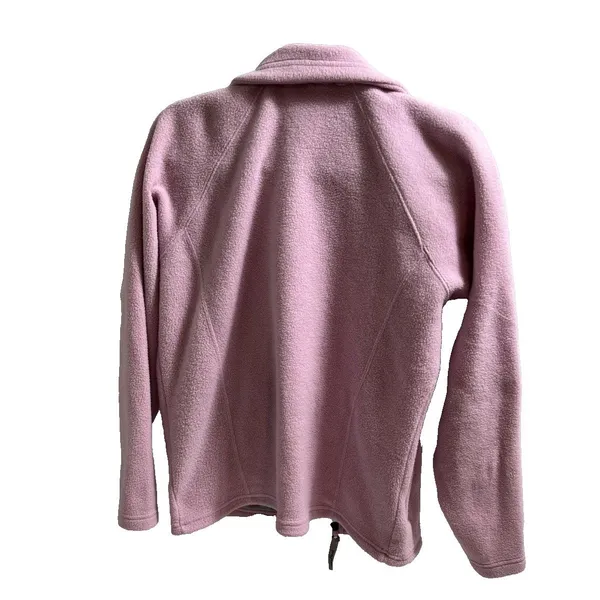 Jansport Pink Fleece Zippered Sweatshirt Jacket Women's Large Pockets - Image 2