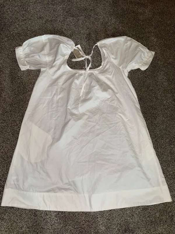 Free Assembly FA Puff Sleeve Mini Dress in White - Image 4