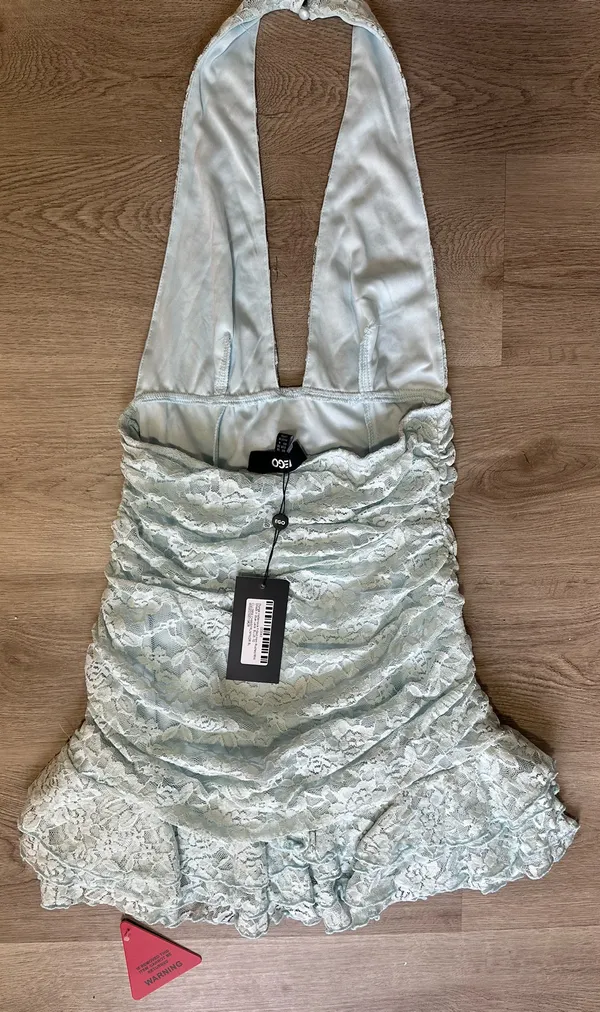 Ego official baby blue lace halter dress - Image 4