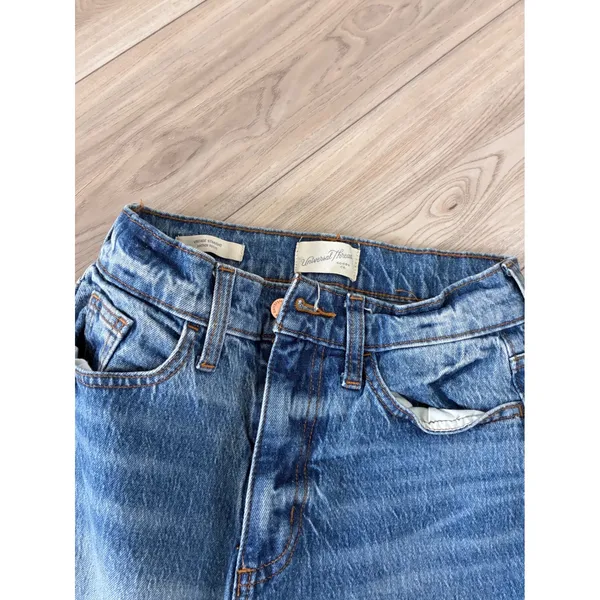 Universal Thread Vintage Straight Leg Jeans Medium Wash Blue Denim Size 0/25R - Image 5