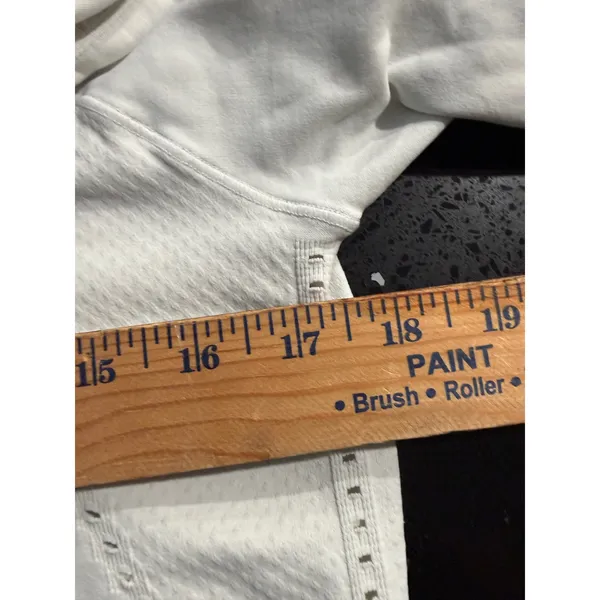 Athleta White Long Sleeve Pointelle Mesh Seamless Training Top S 211280002‎ - Image 5
