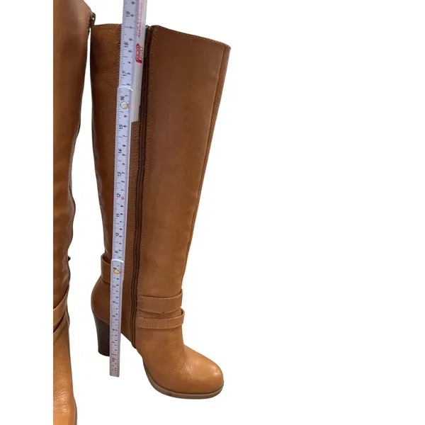 Nine West Womens Brown Leather Knee-High Boots Size 7.5M SKU 7166 - Image 2