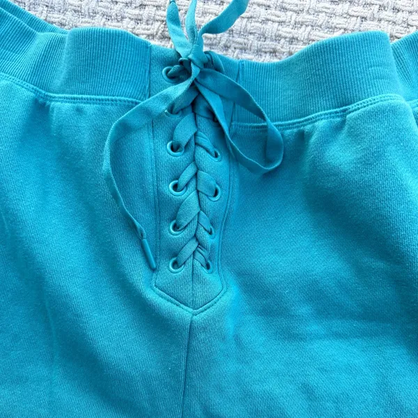 Victoria's Secret NEW XL GREEN Teal Lace-Up Women's Shorts - Image 2