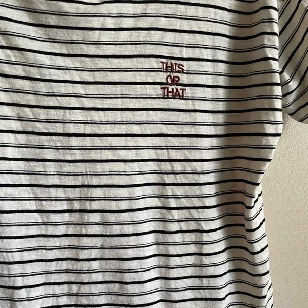 Madewell black white striped top sz small‎ - Image 3