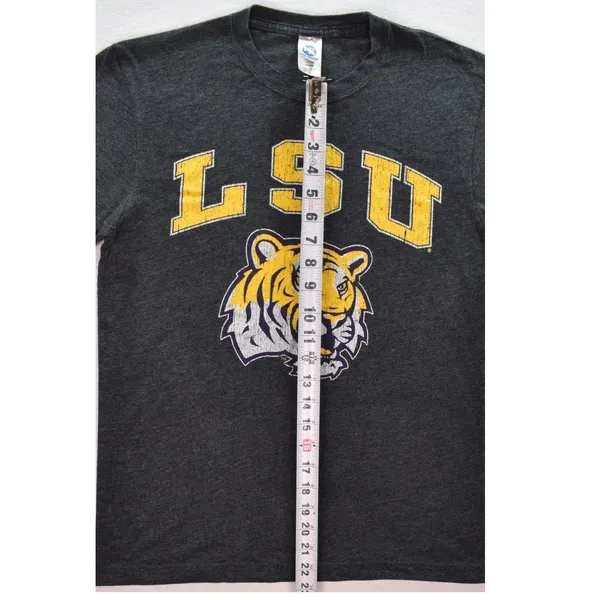 New Agenda LSU Tigers T-Shirt Womens Small Gray Heathered Graphic Tee NCAA S - Image 3