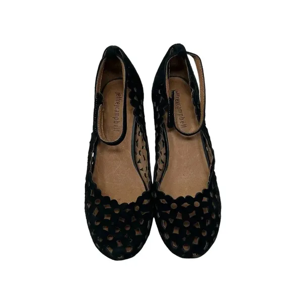 Jeffrey Campbell Delaisy Cut‎ Out Wedge Heels in Black Size 6 - Image 2