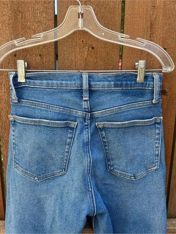 Re/Done 90’s Denim Ultra High Rise Crop Medium Worn Shade Jeans Size 26 - Image 6