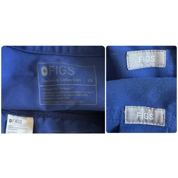 FIGS Technical Collection Women’s Scrub Blue Solid Joggers Pants Sz S - Image 5