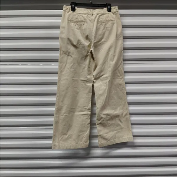 Lauren Ralph Lauren Women Pants Size 6 Beige Wide Leg Trouser Minimalist Coastal - Image 4