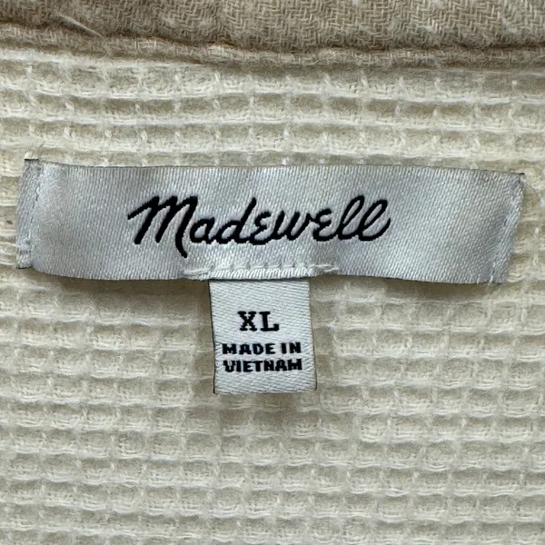 Madewell Waffleback Branner Shirt Jacket Shacket NC802 Faded Seagrass XL Neutral - Image 6